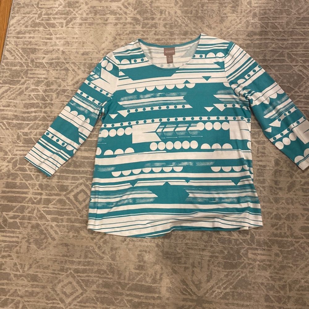 Fun Chico’s Abstract Shirt